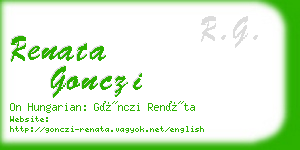 renata gonczi business card